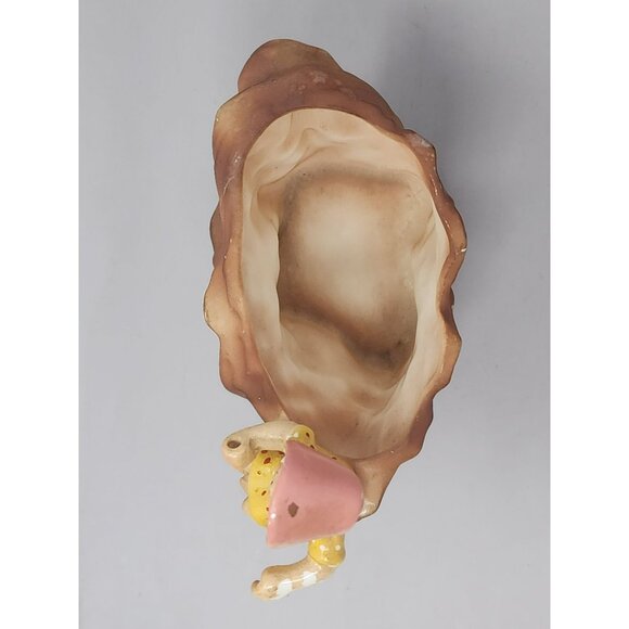 Vintage Enesco Girl Figurine‎ Ceramic Planter With Tree Stump Design - Picture 5 of 13